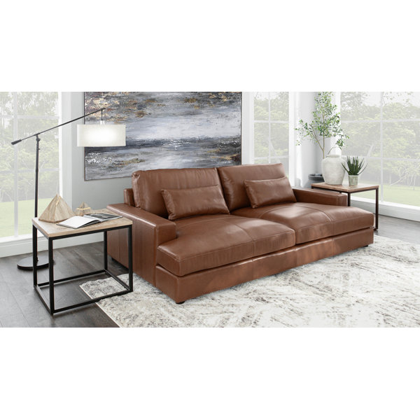 Home by Sean & Catherine Lowe Bailey 94" Leather Square Arm Sofa